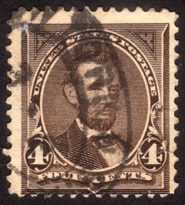 1895, US 4c, Lincoln, Used, Sc 269