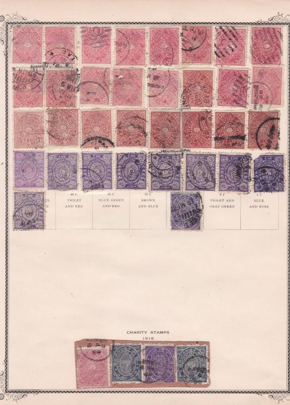 travancore stamps on album  page ref r9009