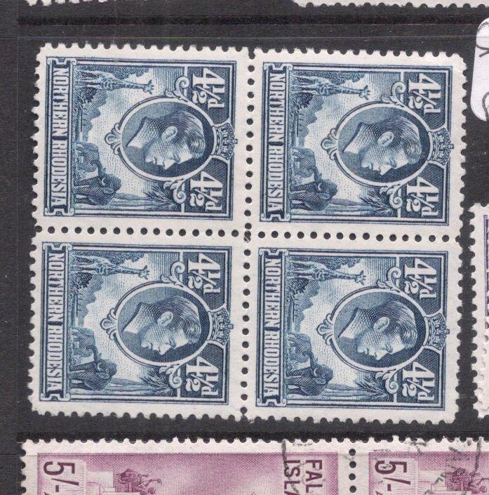 Northern Rhodesia SG 37 Block of 4 MNH (8deb)