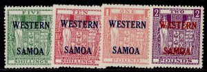 SAMOA QEII SG232-235, 1955 POSTAL FISCAL STAMPS set, LH MINT. Cat £90.