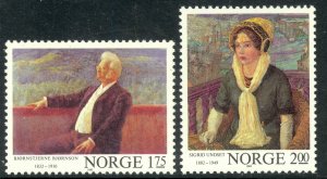 NORWAY 1982 ART PAINTINGS Second Set Sc 810-811 MNH