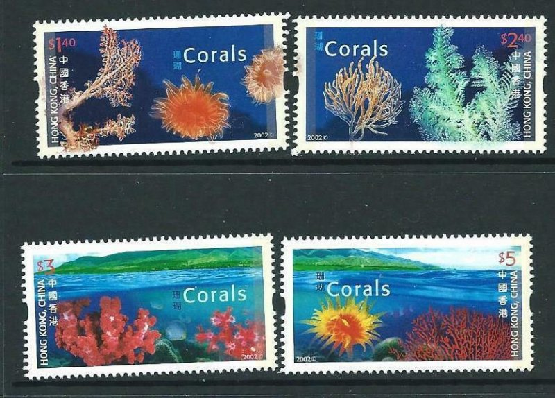 HONG KONG SG1097/100 2002 CORALS MNH