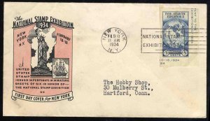 United States First Day Covers #735-18, 1934 3c National Stamp Exhibition, Io...