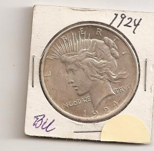 1924 Peace Silver Dollar