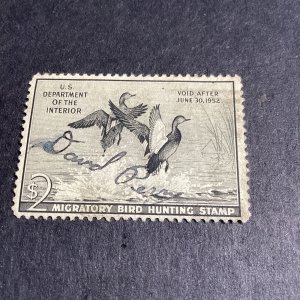 Scott#RW18 1951 - US Federal Duck Stamp - Used Partial Gum Hinged-US