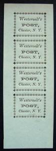 USA, Westervelts Post, Hussey Forgery, Frahola 2WE1F1