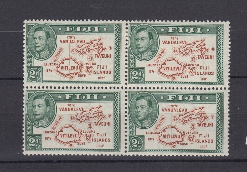 Fiji KGVI 1938 2d Block Of 4 Die II SG254 Cat £100 MNH/MLH BP2146