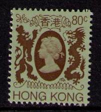 HONG KONG Sc# 395 MH FVF Queen Elizabeth II 80c