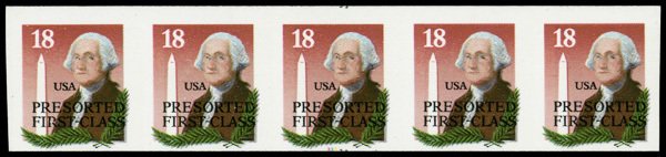United States #2149c Mint nh   plate number strip of 5 Cat$1250 1985, 18¢ Ge...