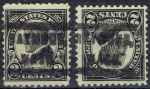 1923 2c BK Harding 2 Precancels f/RAYMOND WA (610-L-1HS) NOR & INV set! SCARCE.