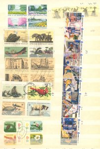 U.S. #USED BLOCK SET INCLUDING STRIP OF 10