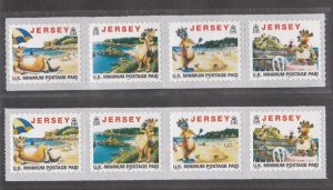 Jersey # 789a, 789e, Lillie The Cow, 1997 & 1999, Strips, Mint NH, 1/2 Cat