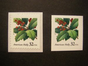 Scott 3177, 32c Christmas Holly, MNH Booklet single