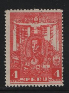 PERU, 273, HINGED, 1930, BOLIVAR