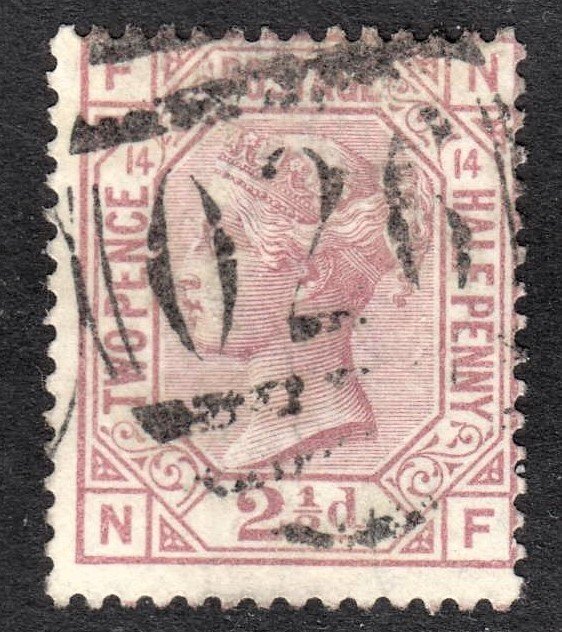 Great Britain Scott 67 plate 14  Fine used. FREE...