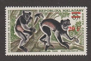 Malagasy # C90, Lemur Stamp Surcharged, Mint LH, 1/3 Cat.