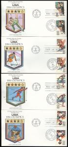 #2067-70 Winter Olympics Collins FDC Set