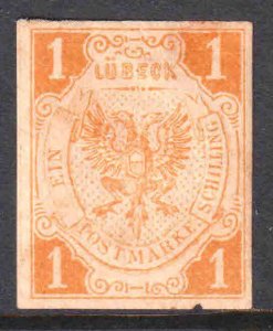 GERMANY LUBECK 2 OG H M/M VF $2,400 SCV FOR ORIGINAL GUM VERY NICE GUM