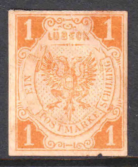 GERMANY LUBECK 2 OG H M/M VF $2,400 SCV FOR ORIGINAL GUM VERY NICE GUM