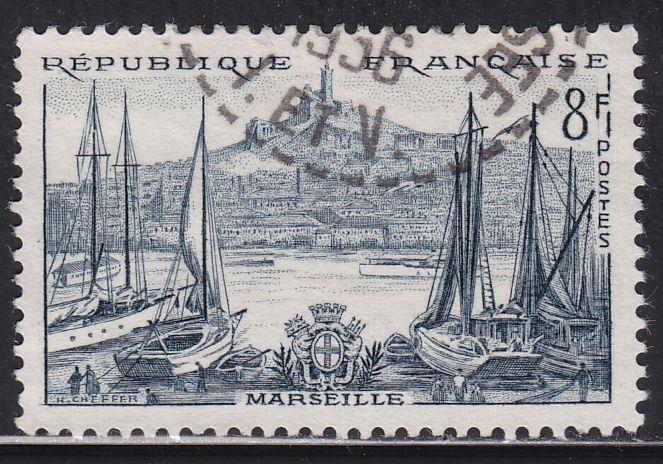 France 775 USED 1955 Marseilles 8Fr