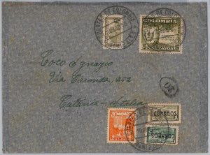 39591 - COLOMBIA -  POSTAL HISTORY - COVER from Manizales to ITALY -  1950