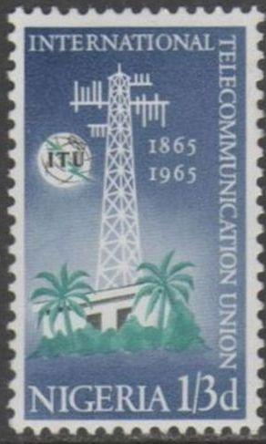 Nigeria 1965 1/3d Microwave aerial (I.T.U. Centenary) MH