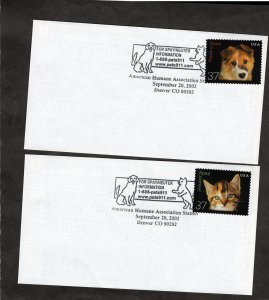 3670-3671 Neuter & Spay, FDC set/2 no cachet