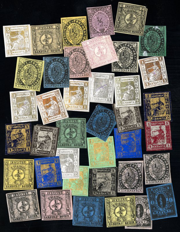German Locals Stamps 40 Early Locals Unsearched