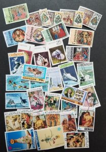 GRENADA Used CTO Stamp Lot Collection T5196