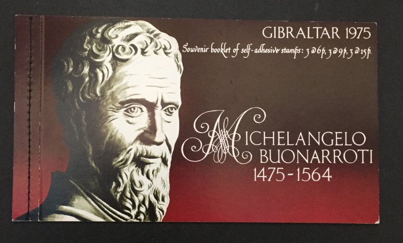 Gibraltar 1975 #328a Booklet, Michelangelo, MNH(see note).