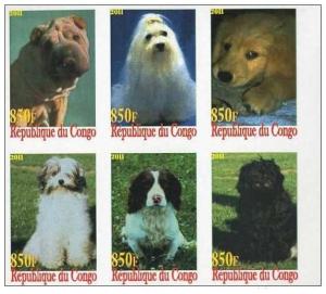CONGO SHEET IMPERF CINDERELLA DOGS