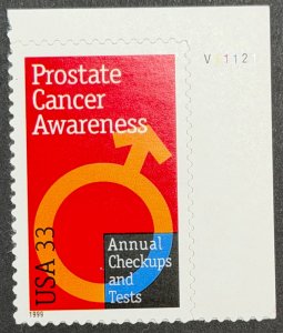 USA, 1999, SC# 3315, Prostate Cancer Awareness, MNH, VF