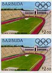 Barbuda 1984 Olympic Games $2.50 imperforate pair unmount...