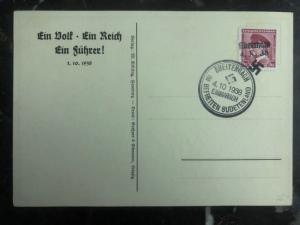 1938 Breitenbach Sudetenland Germany  Postcard Cover New Territories b