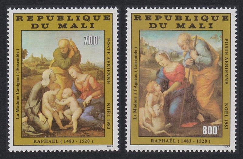 Mali Raphael Paintings Christmas 2v SG#986-987 SC#C488-89