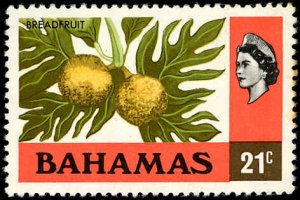 BAHAMAS Sc 399 VF/USED - 1976 21¢ Breadfruit - See Descript