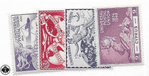 Cyprus #160-163 MH - Stamp - CAT VALUE $4.60