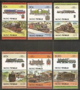 Tuvalu - Niutao 1985 Locomotive Railway Train Transport 12v MNH ++ 3216