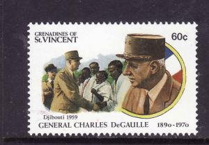 St Vincent Grenadines-Sc#806-Unused NH set-De Gaulle-1991-