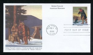 US 3502d American Illustrators - Robert Fawcett UA Mystic cachet FDC