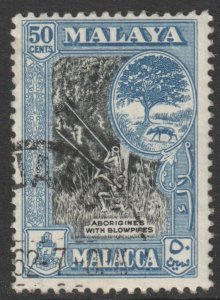 Malaya Malacca Scott 63 - SG57, 1960 Elizabeth II 50c used