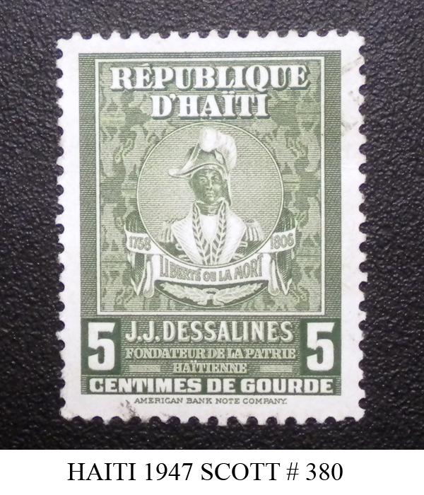 HAITI 1947 STAMP SCOTT # 380. USED. ITEM 2