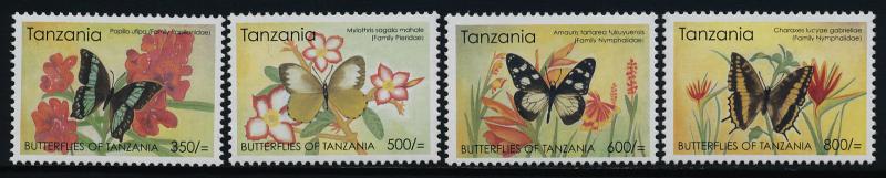 Tanzania 2395-400 MNH Butterflies, Flowers