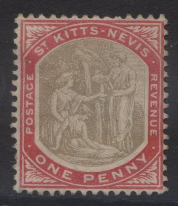 St. KITTS-NEVIS -Scott 2 -Medicinal Spring-1903 - MVLH- WMK 2- Single 1p -Stamp