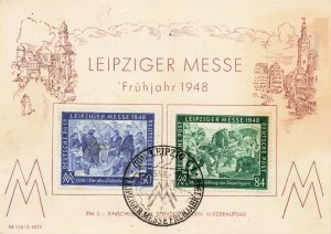 GERMANY 582-83  ON MESSE CARD  USED