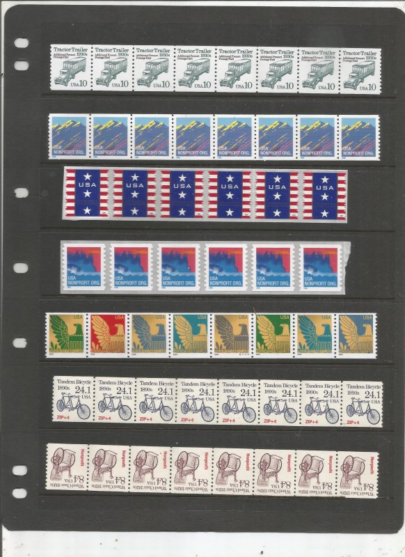 US COIL STRIP COLLECTION, MNH