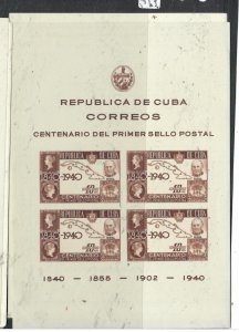 CUBA SC C33  MINI SHEET WITH FOLDER   MNH          P0402A H