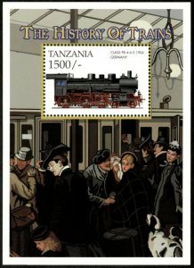 Tanzania 1999 - History of Trains, Germany - Souvenir Sheet - Scott 1948 - MNH