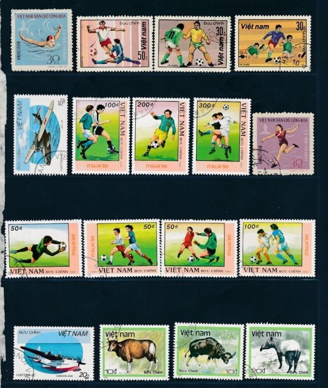 D389863 Vietnam Nice selection of VFU Used stamps
