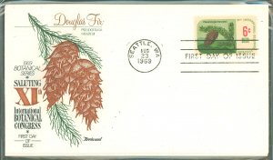 US 1376 1969 6c Botanical Congress issue, Douglas fir, fleetwood cachet, choice